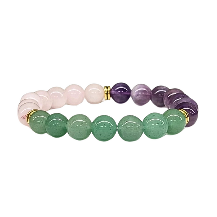 Fertility Crystal Bracelet - Green Aventurine & Rose Quartz