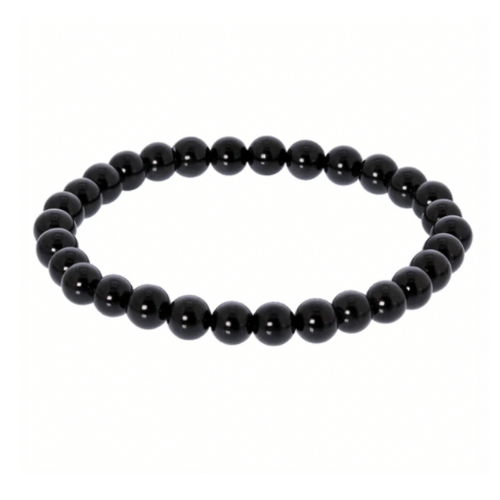 Black Obsidian Crystal Bracelet - Grounding | Concentration | Communication (6mm Beads)