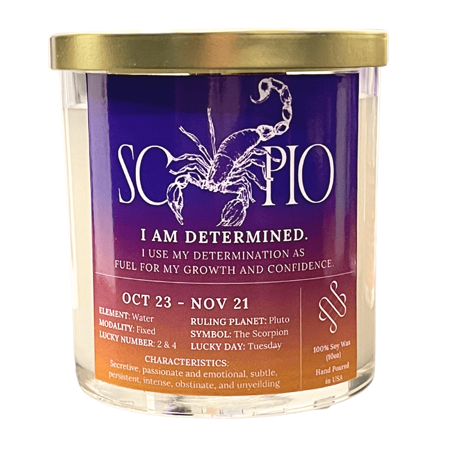 scorpio zodiac candle