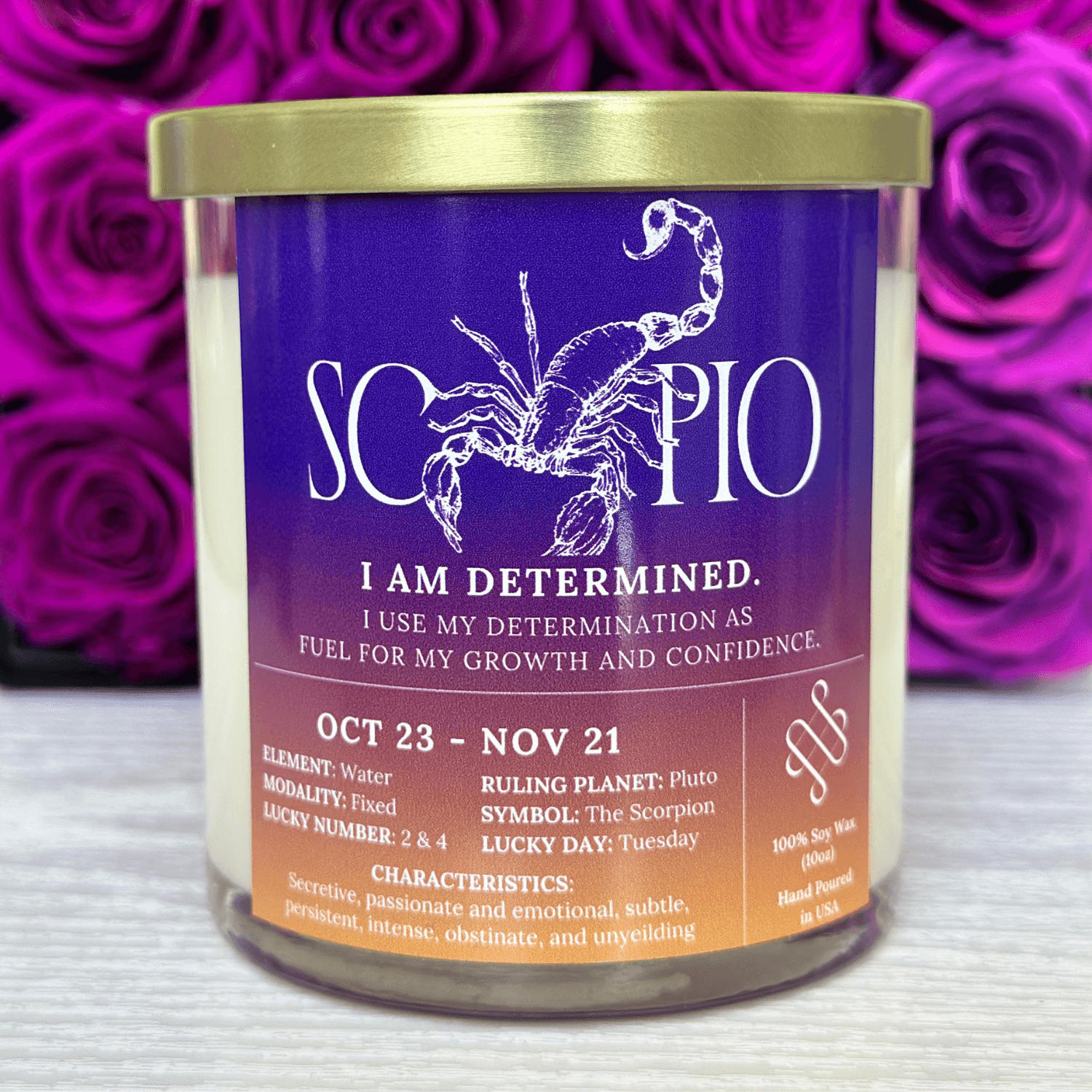 scorpio zodiac candle
