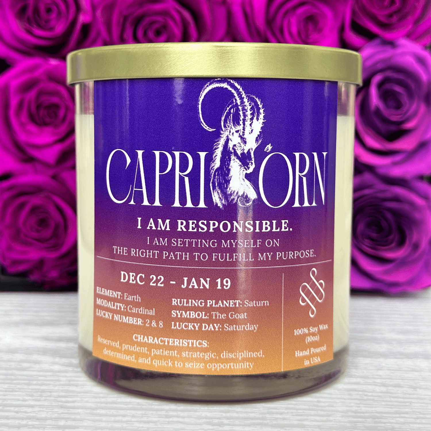 capricorn zodiac candle