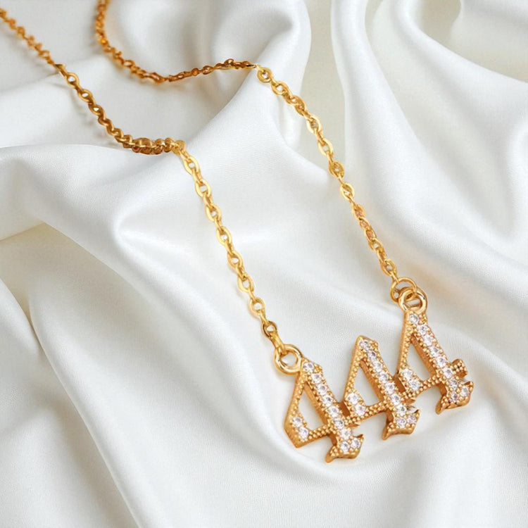 Angel Number Cubic Zircon Necklace (Gold/Silver)