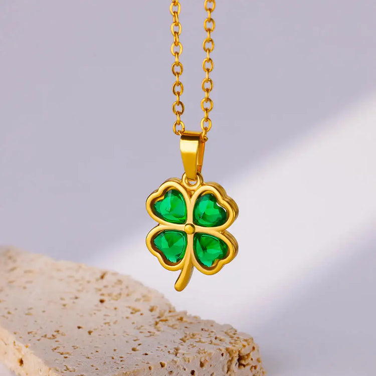 Four Leaf Clover Good Luck Necklace