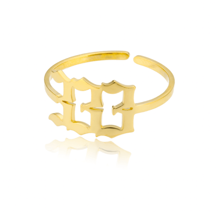 Angel Number Gold Rings