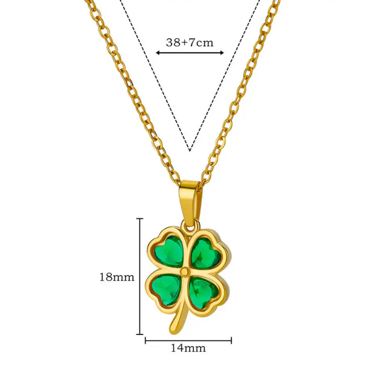 Four Leaf Clover Good Luck Necklace