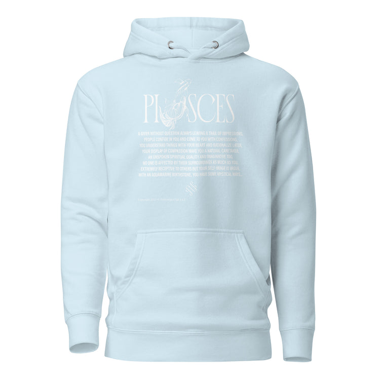 Pisces Unisex Zodiac Poetry Hoodie