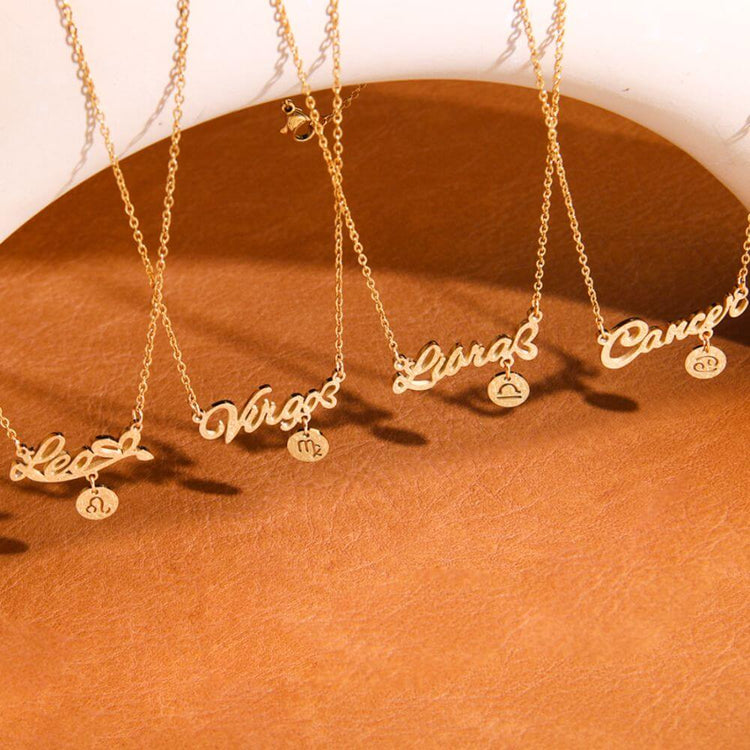 Zodiac Cursive Nameplate