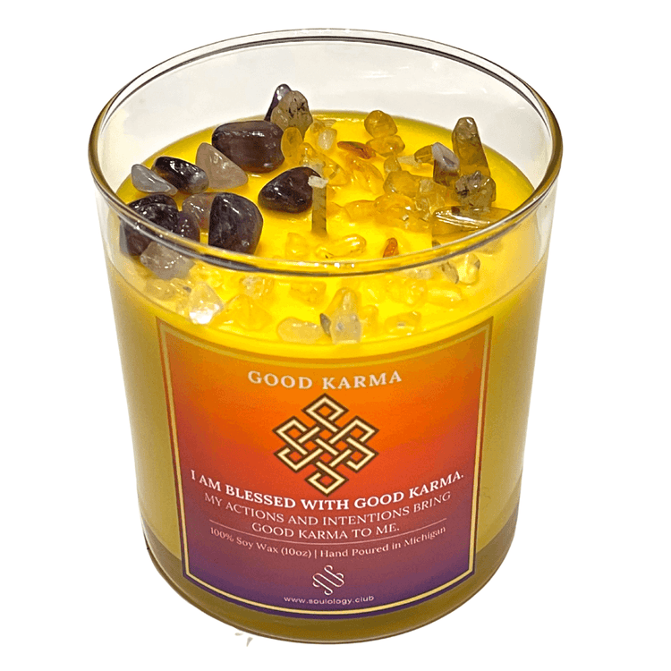 crystal manifestation candle