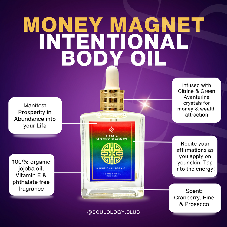 Money Magnet Crystal Intentional Oil - Wealth Attraction