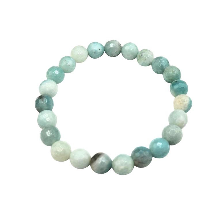 Faceted Amazonite Crystal Bracelet - Communication | Creativity | Alignment