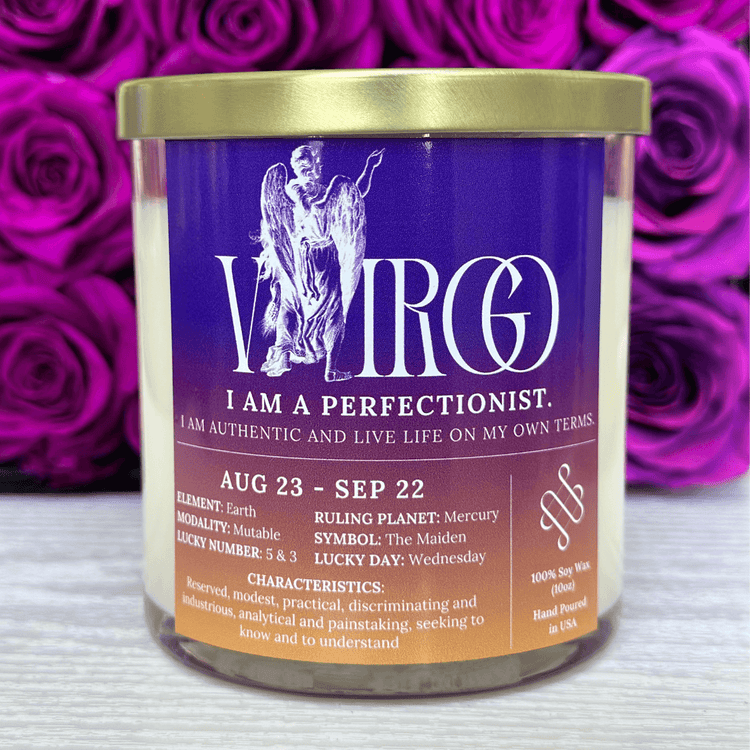 virgo zodiac candle