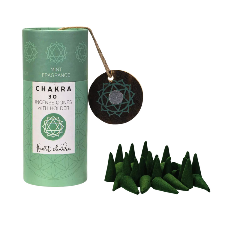 Heart Chakra Incense Cones w/ Burner