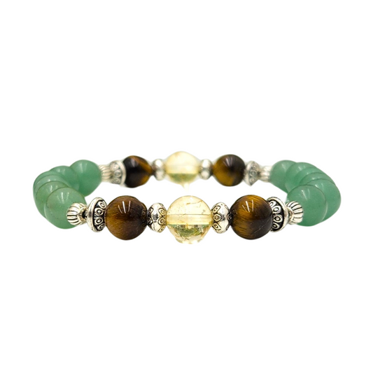 Prosperity Crystal Bracelet - Citrine / Tiger Eye / Green Aventurine