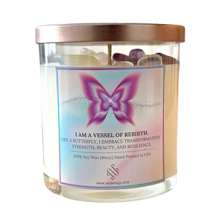 *NEW Rebirth Crystal Affirmation Candle