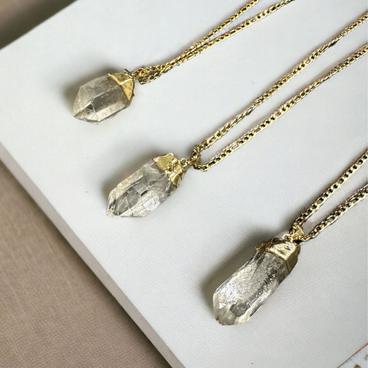 Raw Clear Quartz Necklace