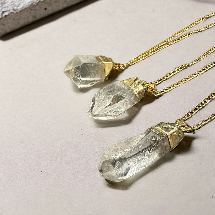 Raw Clear Quartz Necklace