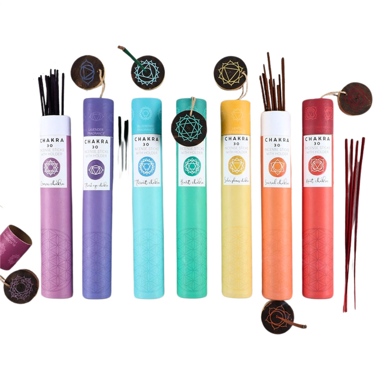 Seven Chakra Incense Sticks Bundle w/ Burner