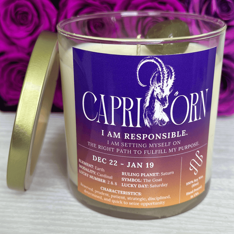 capricorn zodiac candle