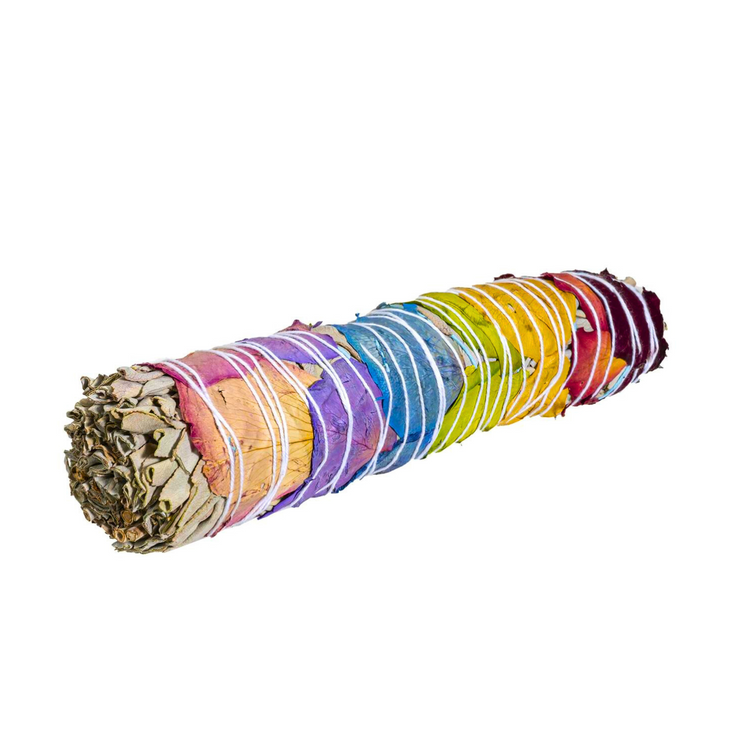 XL Seven Chakra Sage - 9" Smudge Stick