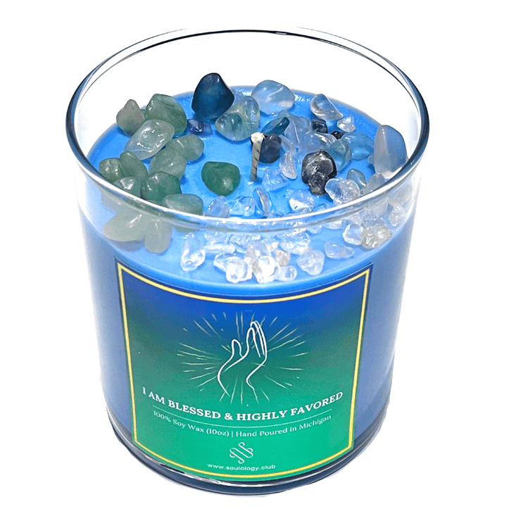 crystal manifestation candle