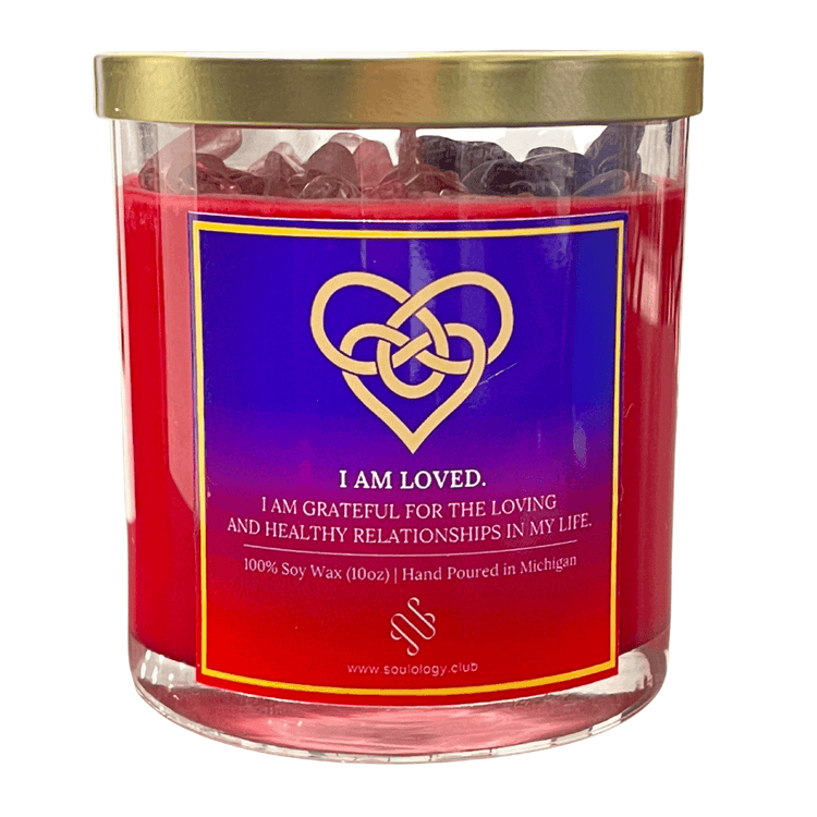 crystal manifestation candle