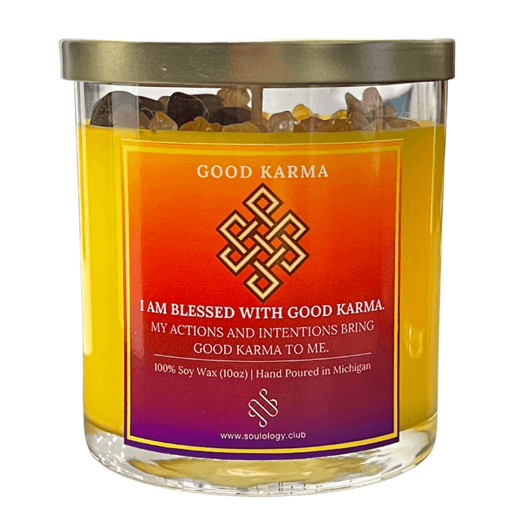 crystal manifestation candle