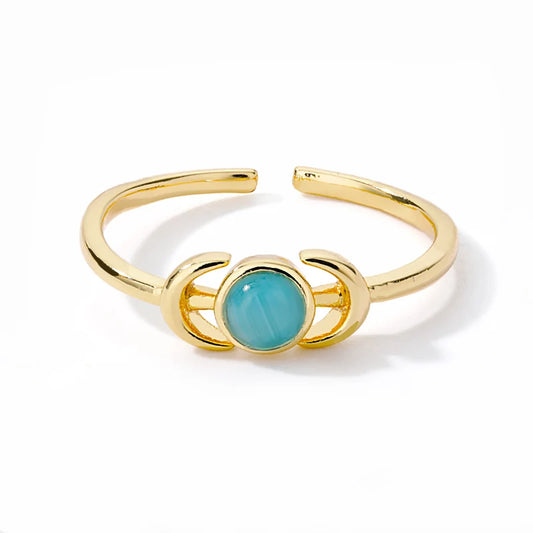 Moon Phase Opal Ring