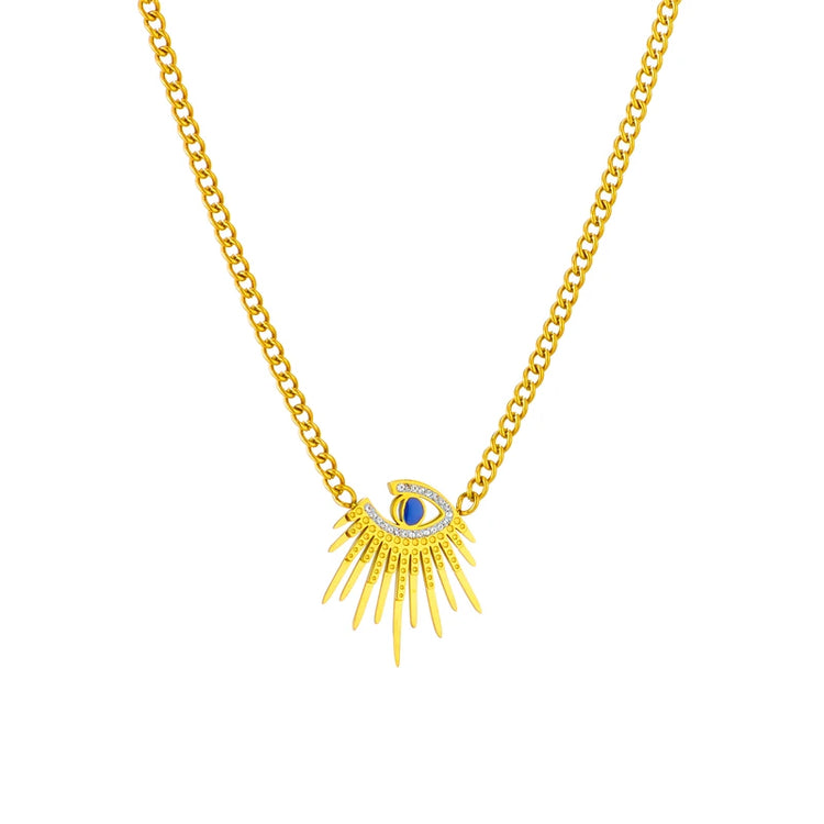 Sunburst Evil Eye Necklace