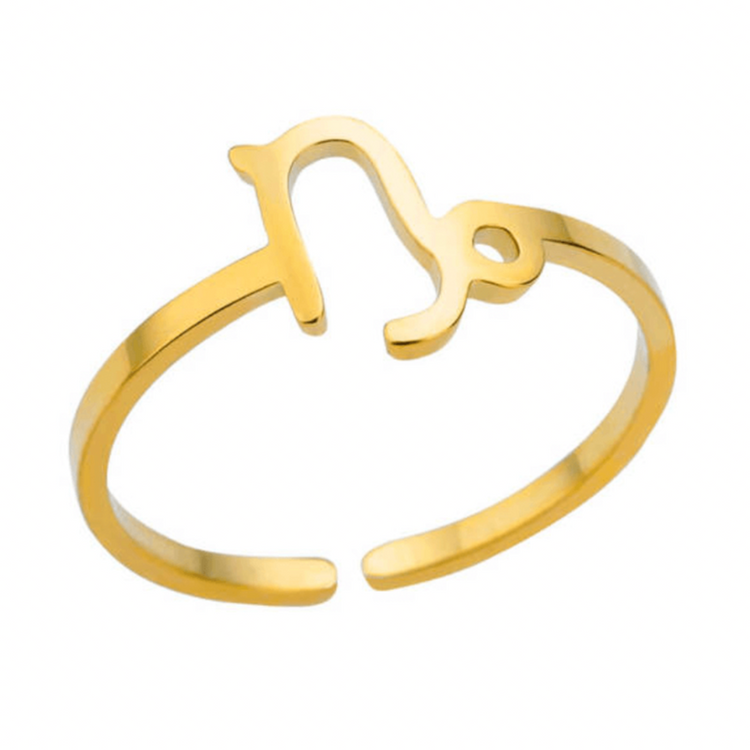 Zodiac Symbol Gold Ring