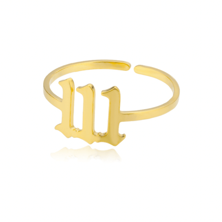Angel Number Gold Rings