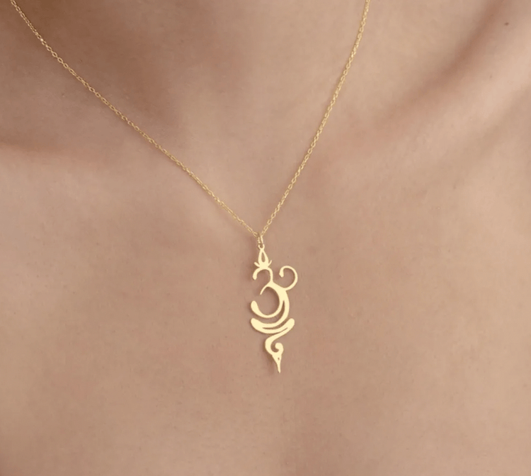 Om Unalome Symbol Necklace