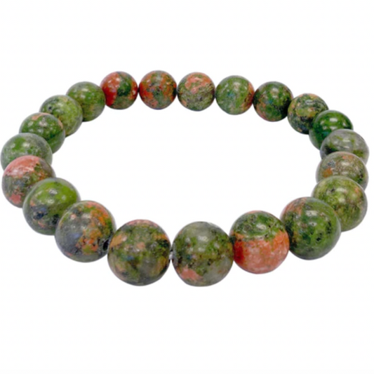 Unakite Crystal Bracelet - Manifestation Support | Spiritual Guidance | Grounding