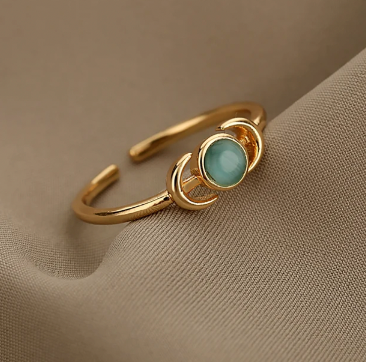 Moon Phase Opal Ring