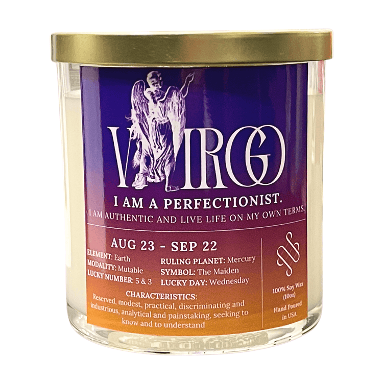 virgo zodiac candle