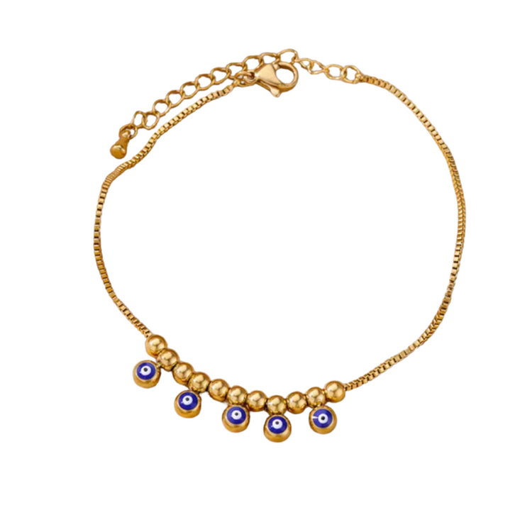 Evil Eye Gold Anklet