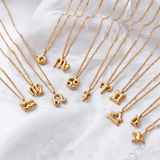 Puffy Zodiac Symbol Necklace