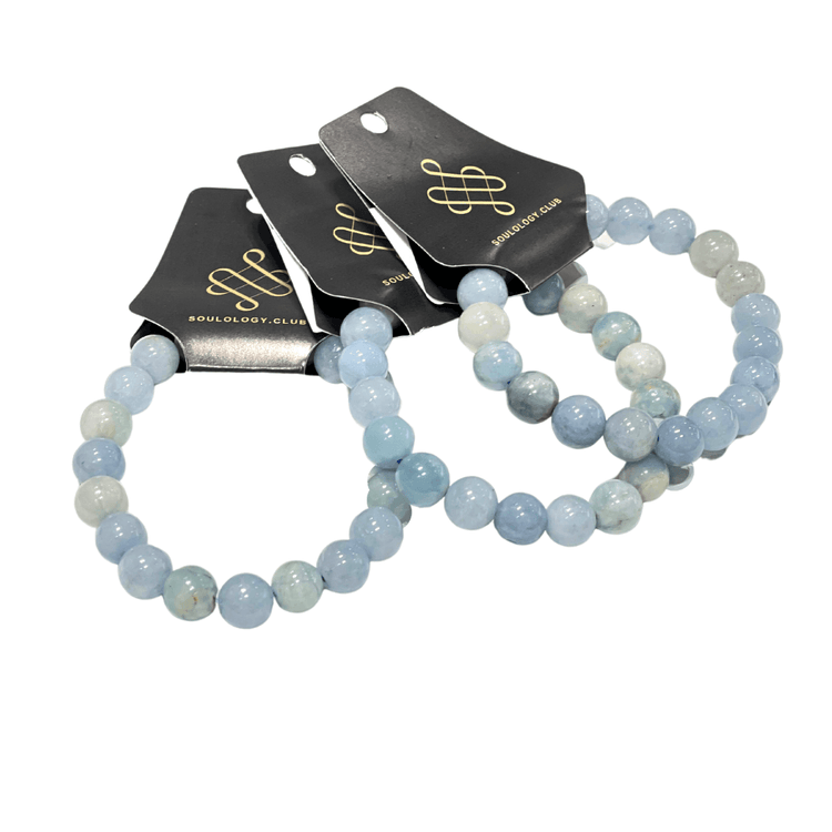 Aquamarine Crystal Bracelet - Spiritual Growth | Calmness | Self-Expression |