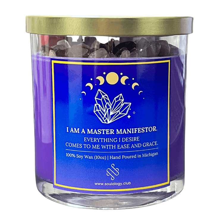 crystal manifestation candle