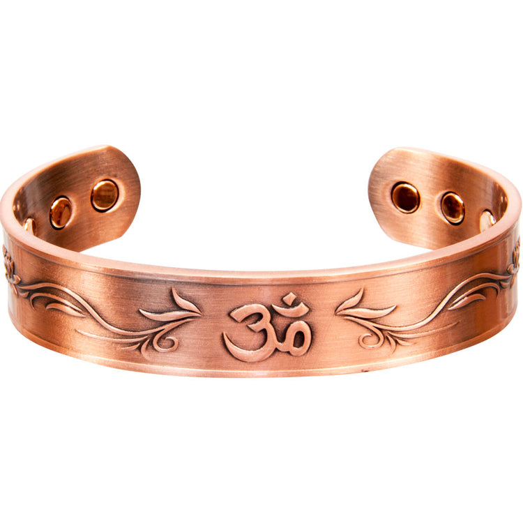 Om Symbol Magnetic Antique Copper Bracelet