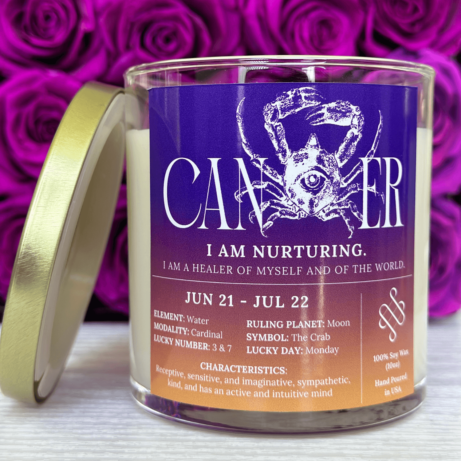 cancer zodiac candle
