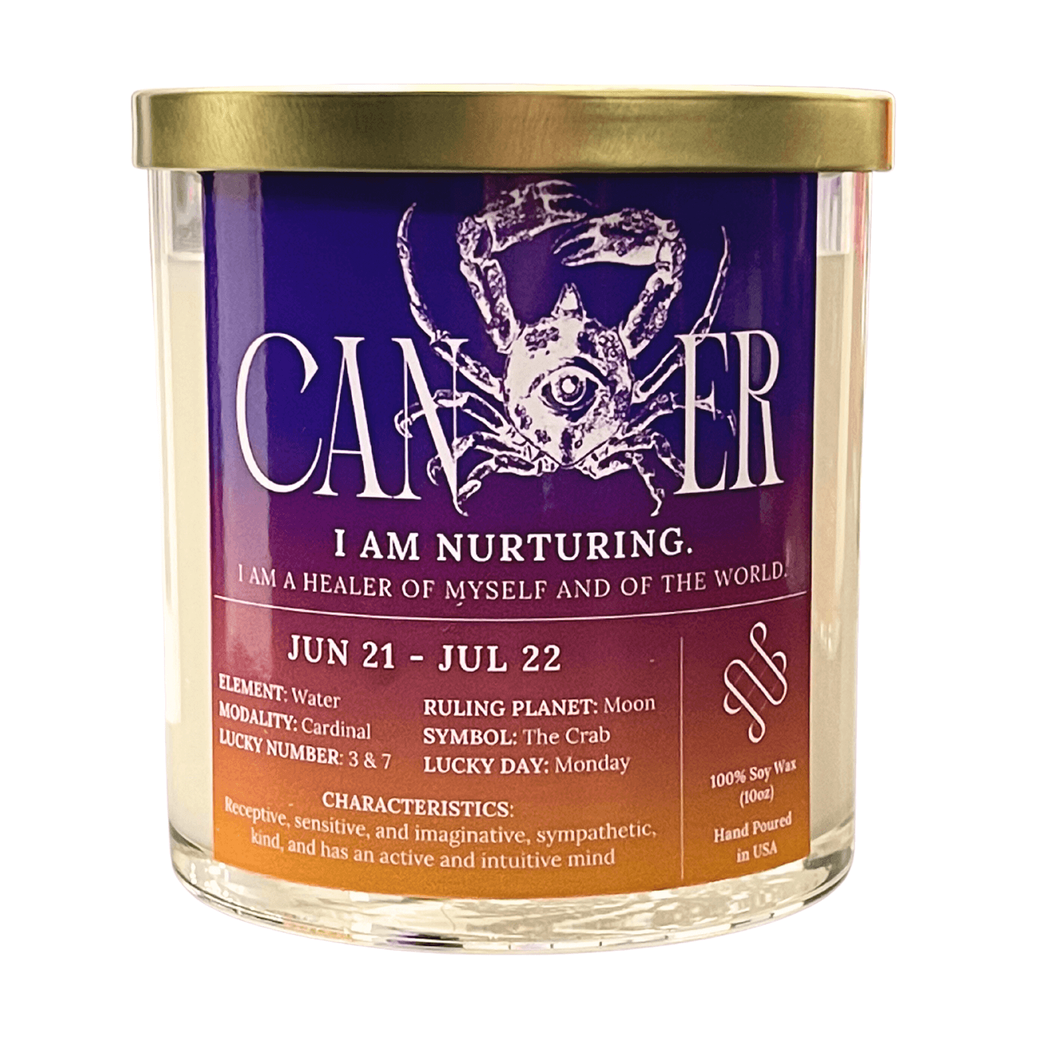 cancer zodiac candle