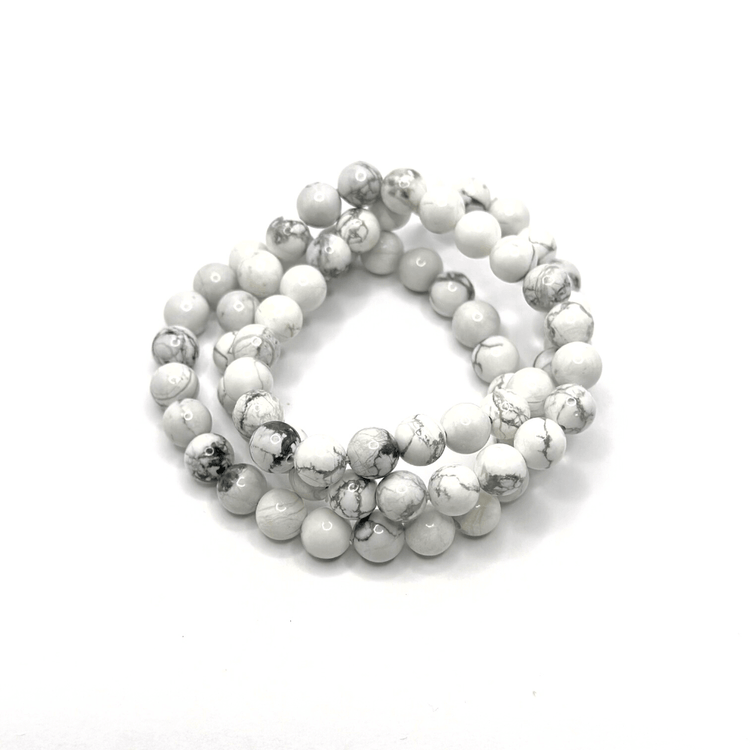 Howlite Crystal Bracelet - Self-Awareness | Knowledge | Patience