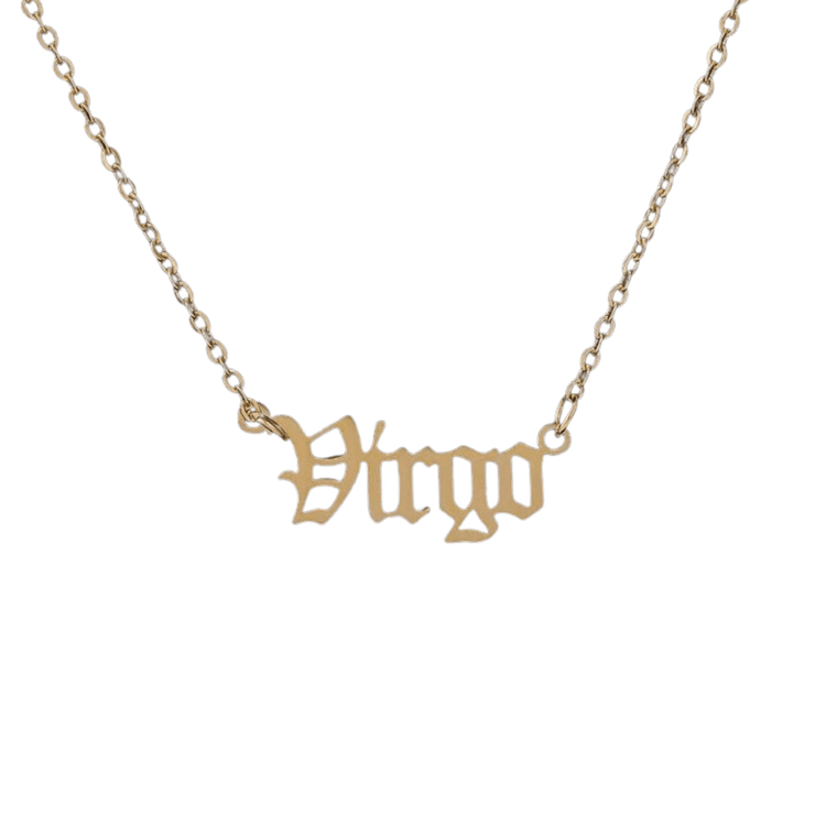 Zodiac 'Old English Style' Necklace - Soulology.Club