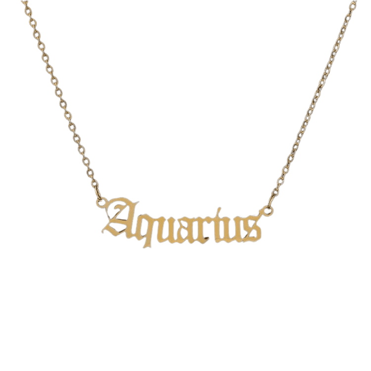 Zodiac 'Old English Style' Necklace - Soulology.Club