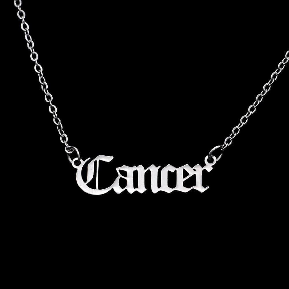 Zodiac 'Old English Style' Necklace - Soulology.Club