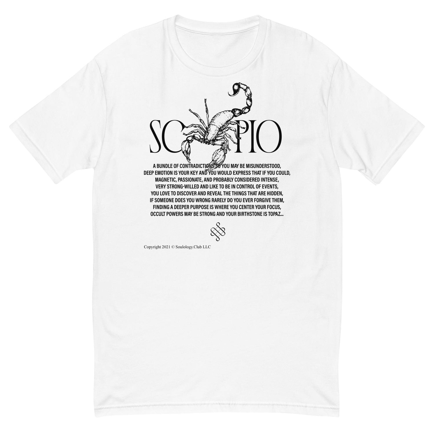 White Scorpio Unisex Zodiac TShirt - Soulology.Club