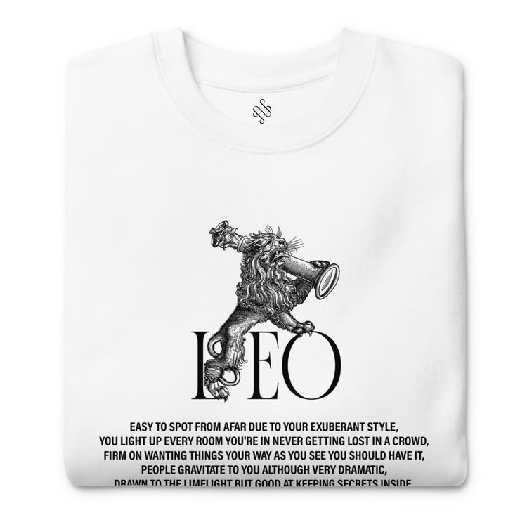 White Leo Unisex Zodiac Sweatshirt