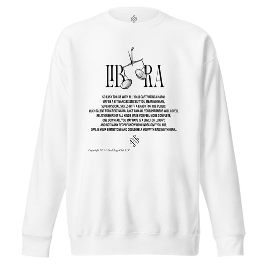 White Libra Unisex Zodiac Sweatshirt